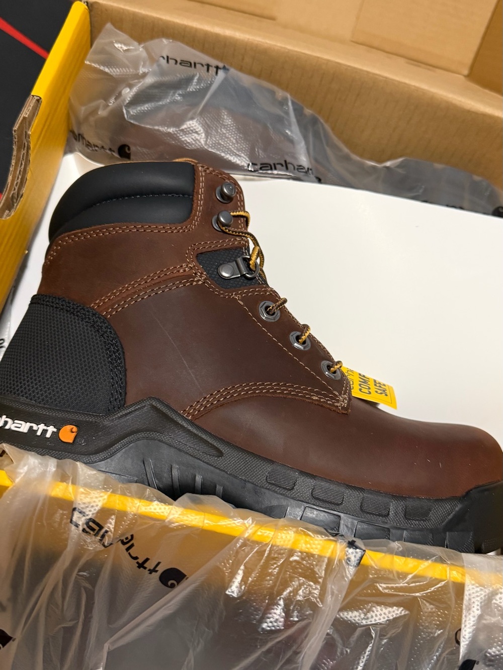 Carhartt Men's Brown & Black Waterproof Work Boot
